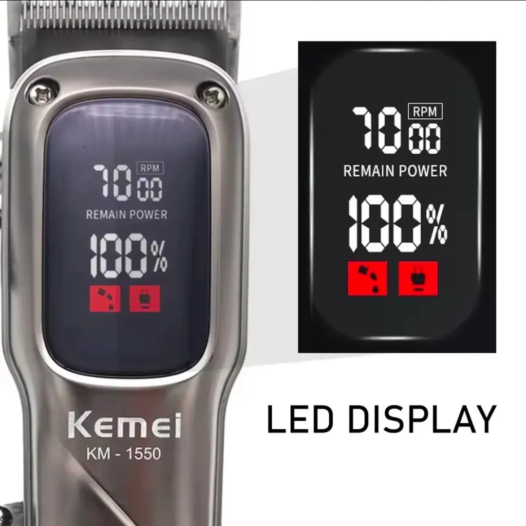 Kemei KM-1550 Professional Hair Clipper and Beard Trimmer for Men - Image 4