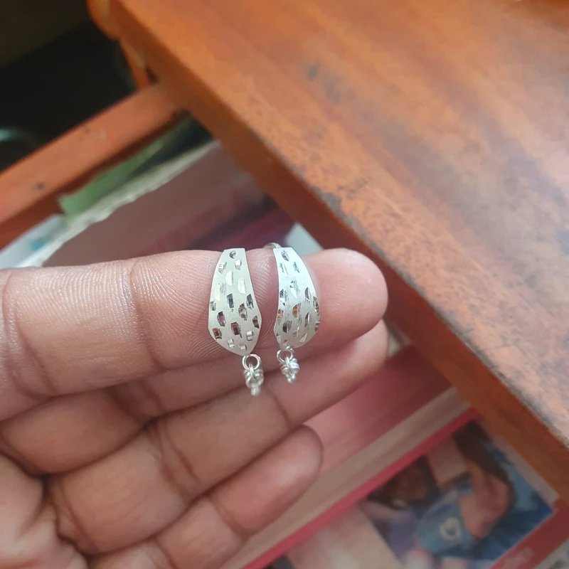 Silver SAAB Ear Ring
