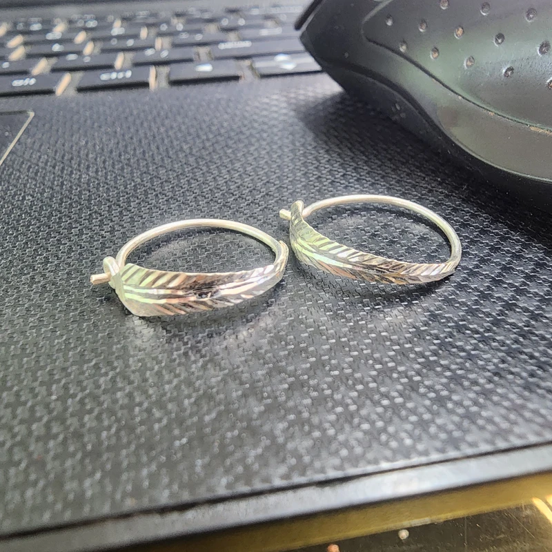 Silver SAAB Ear Ring