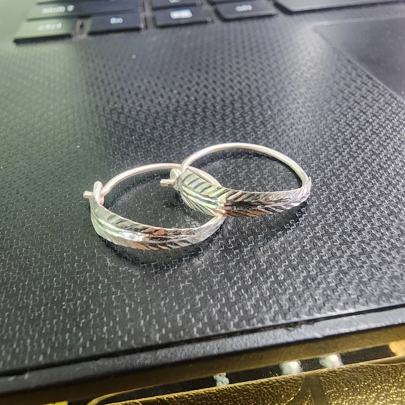 Silver SAAB Ear Ring