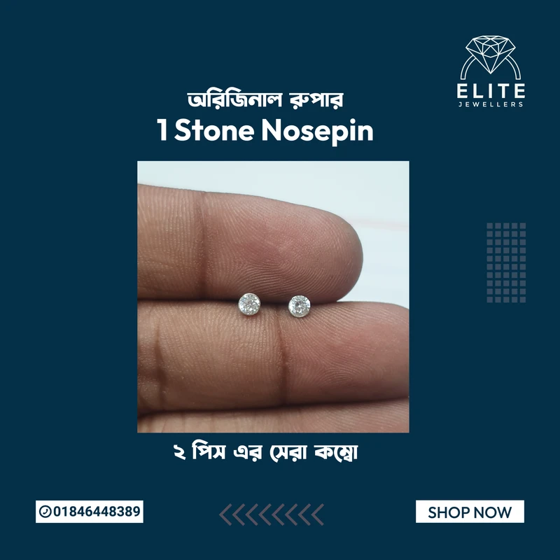 2 Piece 1 Stone Nosepin