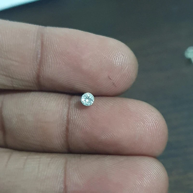 1 Stone Nosepin and Chila Nose Ring - Image 3