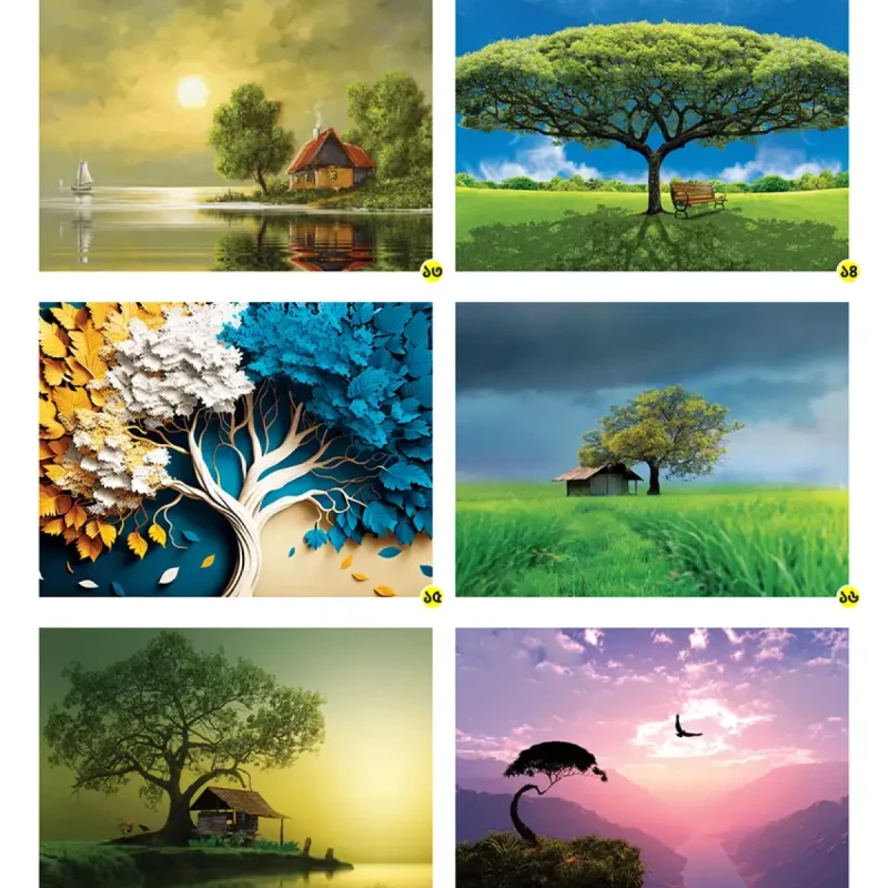 ১৮ পিস ন্যাচারাল সিনারি ওয়াল ক্যানভাস সেট।- WP03 - Image 4
