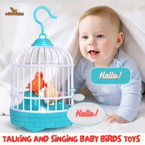 Talking Bird Toy for Kids | Interactive Toy & Repeat What You Said | Singing & Chirping in The Birdcage | Gifts for Babies, Kids & Children - Image 5