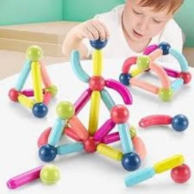 Magnetic Sticks Stem Toys for kids বাচ্চাদের ম্যাগনেটিক স্টিক টয়