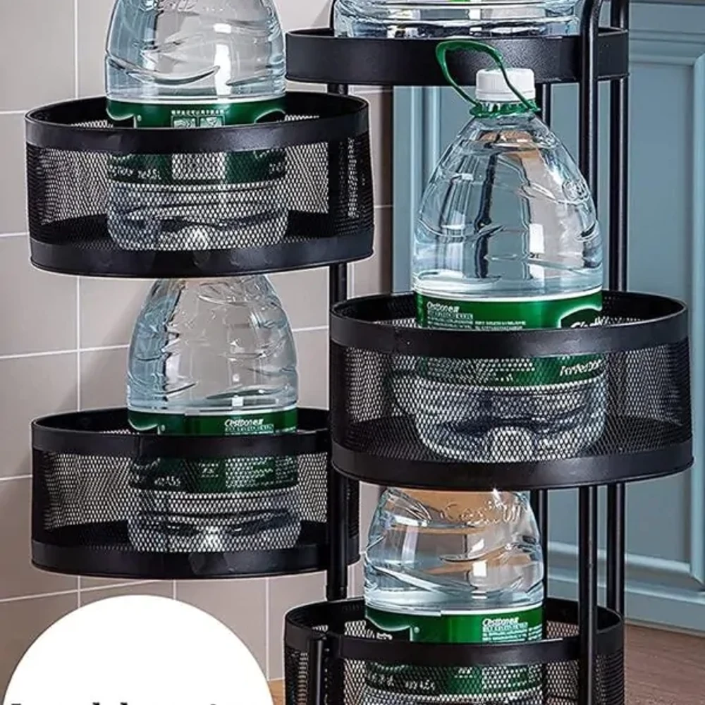 4 Layer Round Shape Kitchen Rack - Image 3