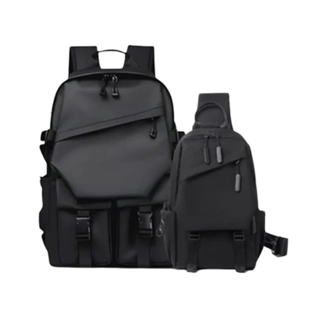 Waterproof Multi-Functional Backpack With Cross Body Bag (Black)
