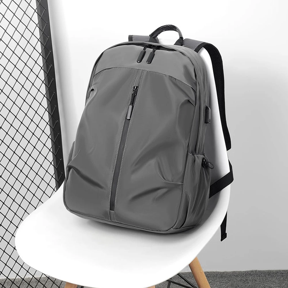 Large Oxford Waterproof Backpack (Gray)
