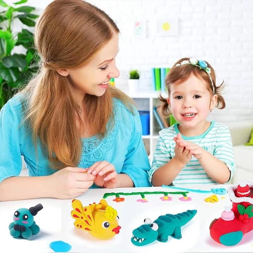 12 Color Air Dry Clay With Tools - Image 3