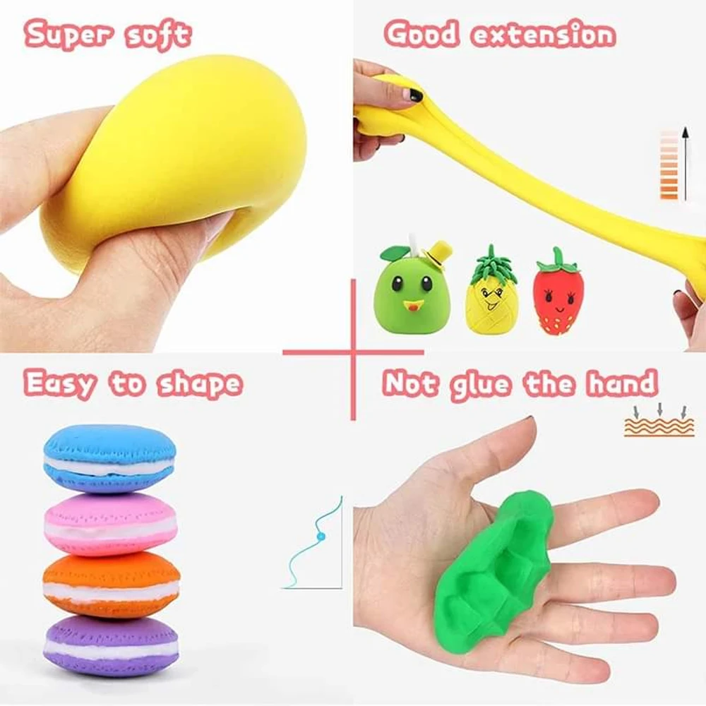 12 Color Air Dry Clay With Tools - Image 4