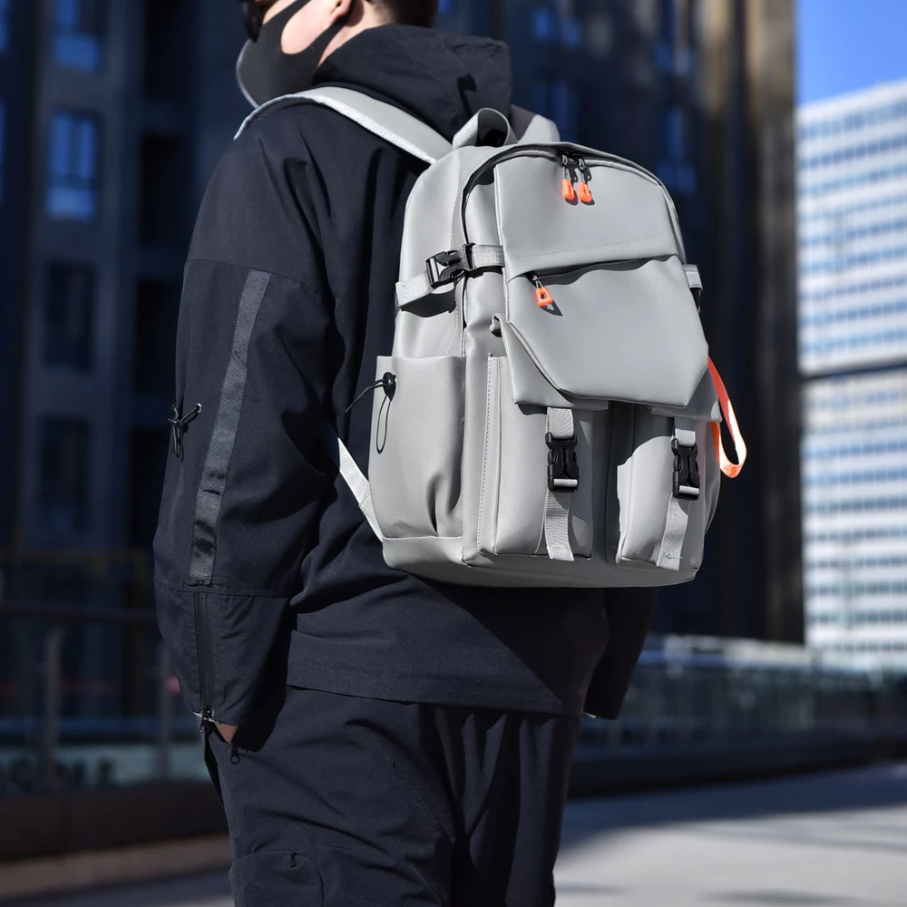 Waterproof Multi-Functional Backpack (Gray) - Image 6