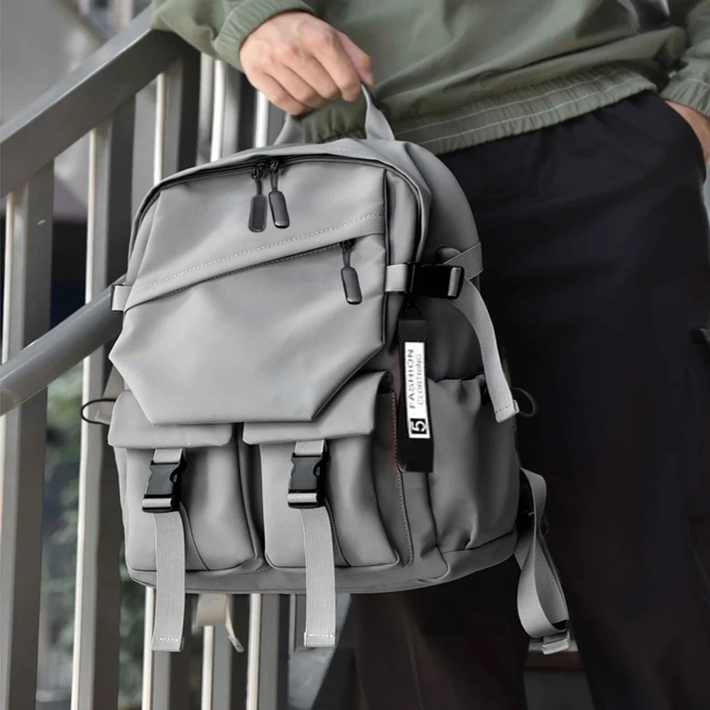 Waterproof Multi-Functional Backpack (Gray) - Image 3