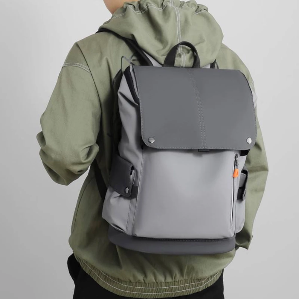 Fashionable Students Unisex Waterproof Zipper Nylon School Bag Laptop Backpack - Image 3