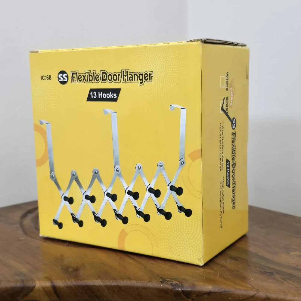 Flexible Stainless Steel 13 Hook Door Hanger - Image 3