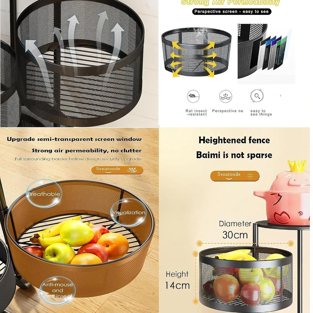 5 Layer Round Shape Kitchen Rack - Image 4