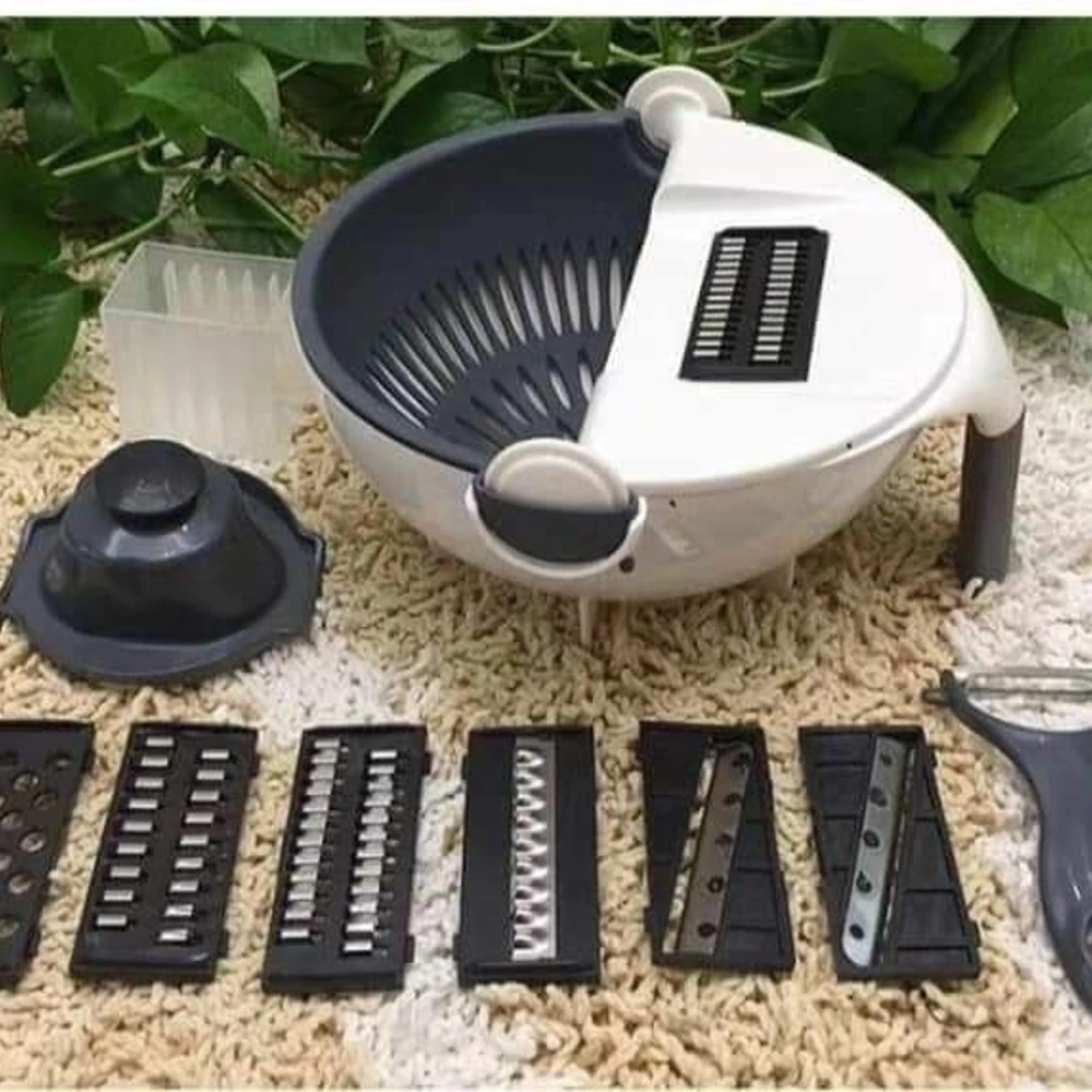 9in1 Vegetable Cutter with Drain Busket