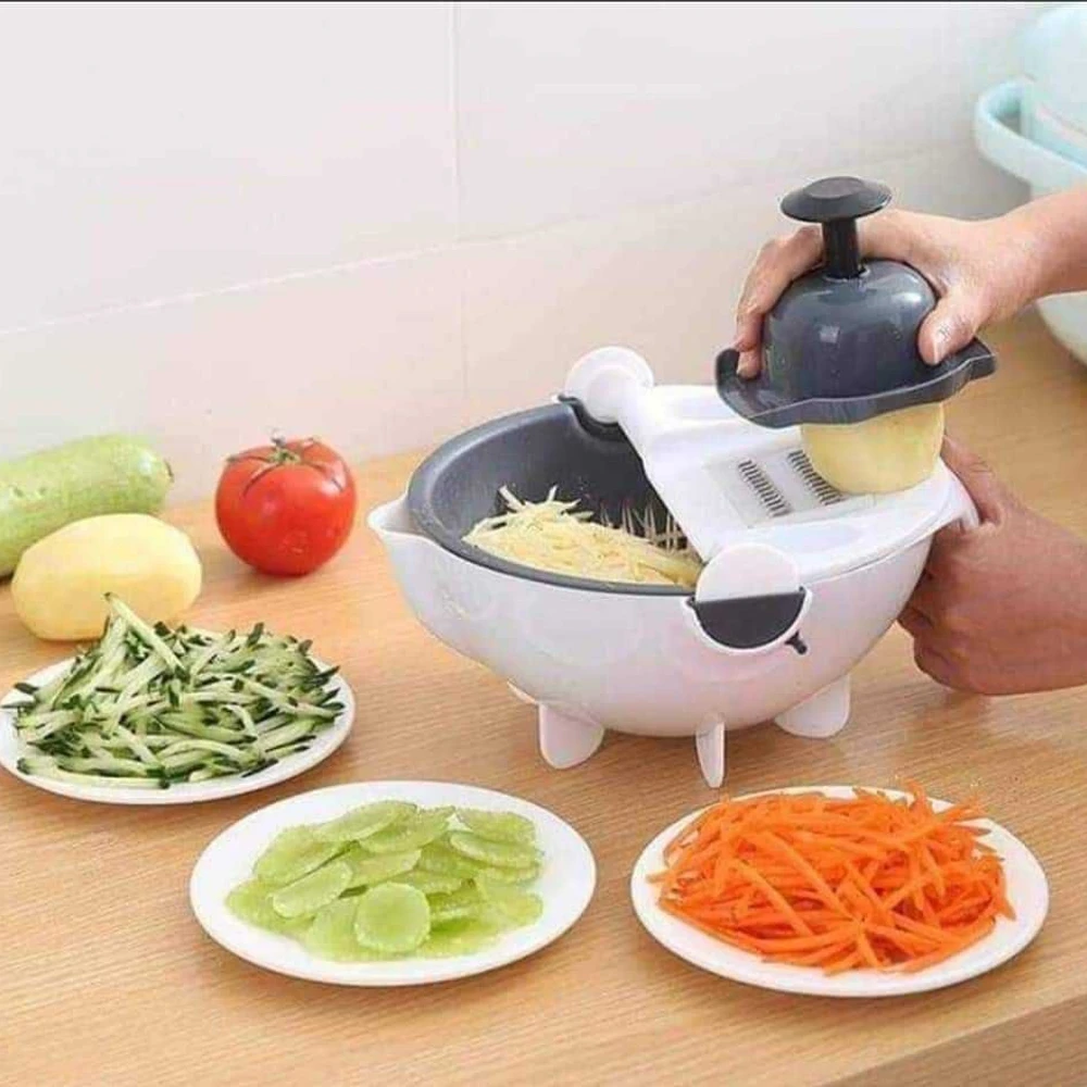 9in1 Vegetable Cutter with Drain Busket - Image 3