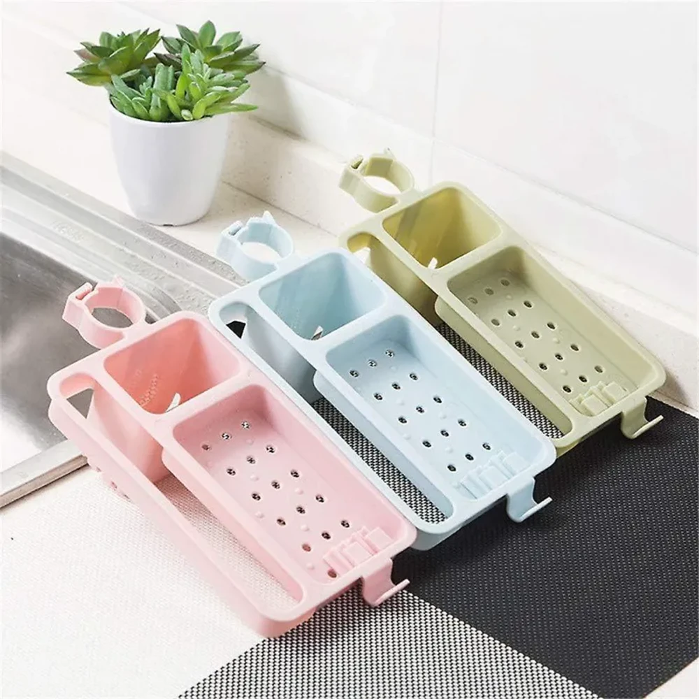 Kitchen Sink Faucet Sponge Soap Towel Holder