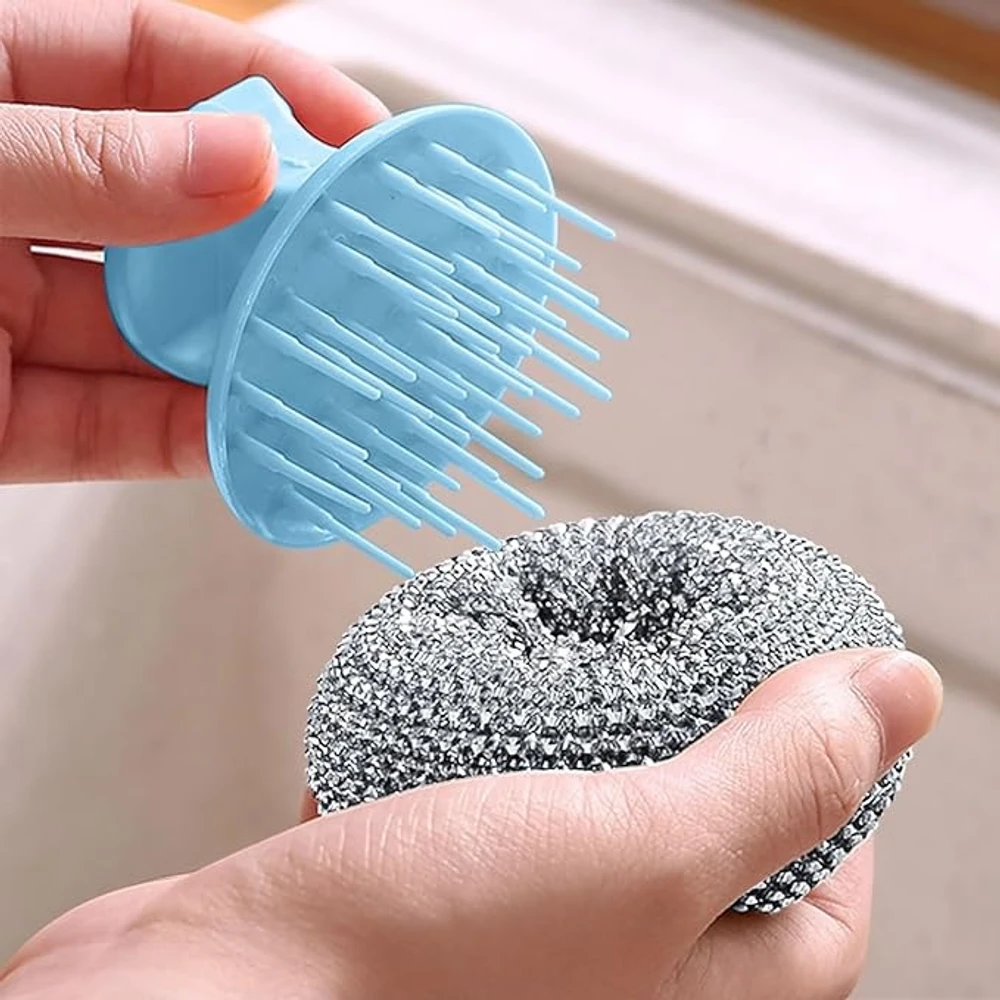 Kitchen Dish Washing Wire Ball Brush (1 Pc) - Image 3