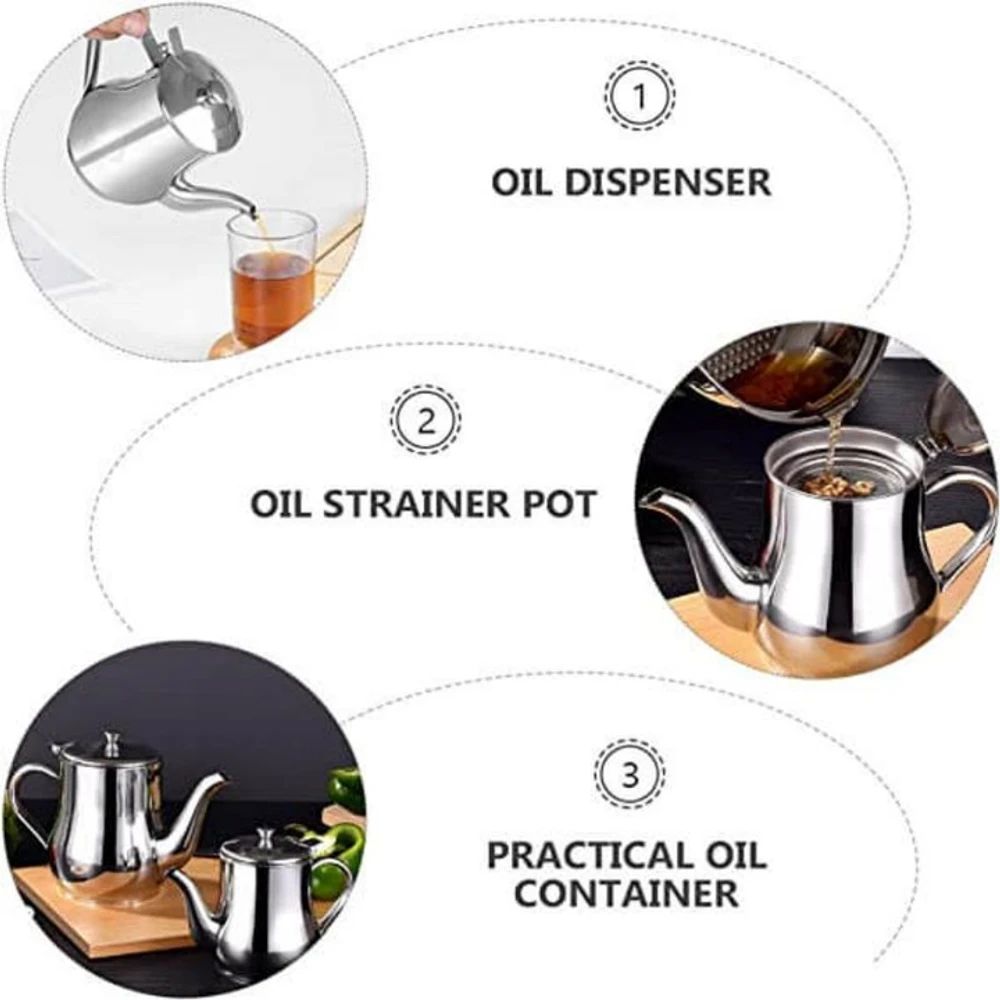 Kitchen Oil Filter Pot 700 ml - Image 3