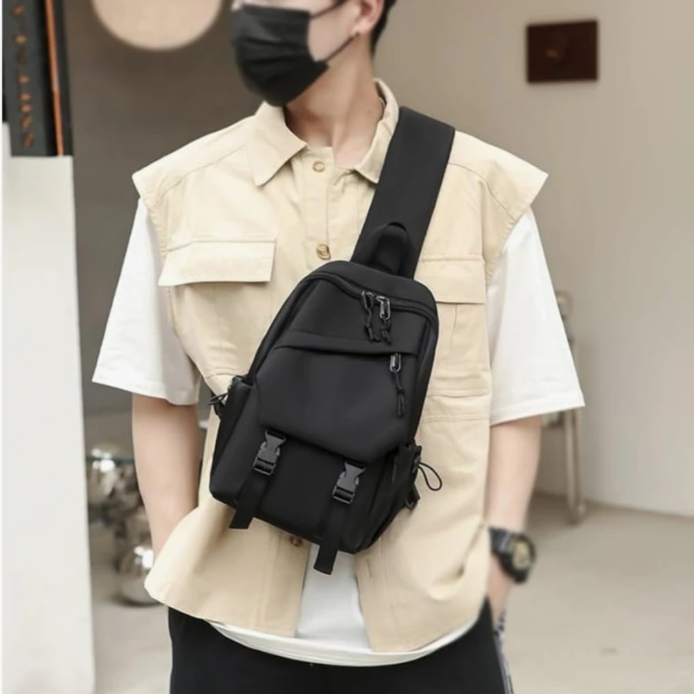 Small Zebra Crossbody Bag ( Black )