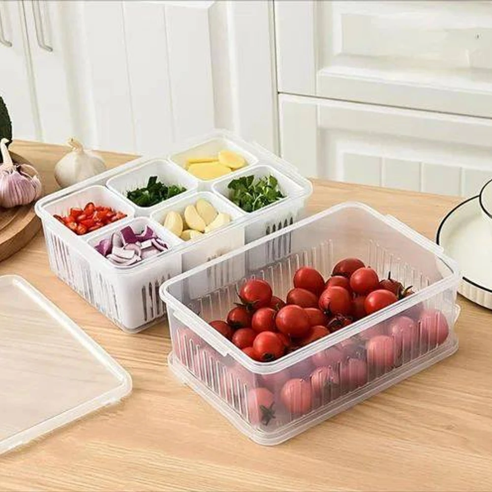 6 Grid Refrigerator Food Storage Box - Image 3