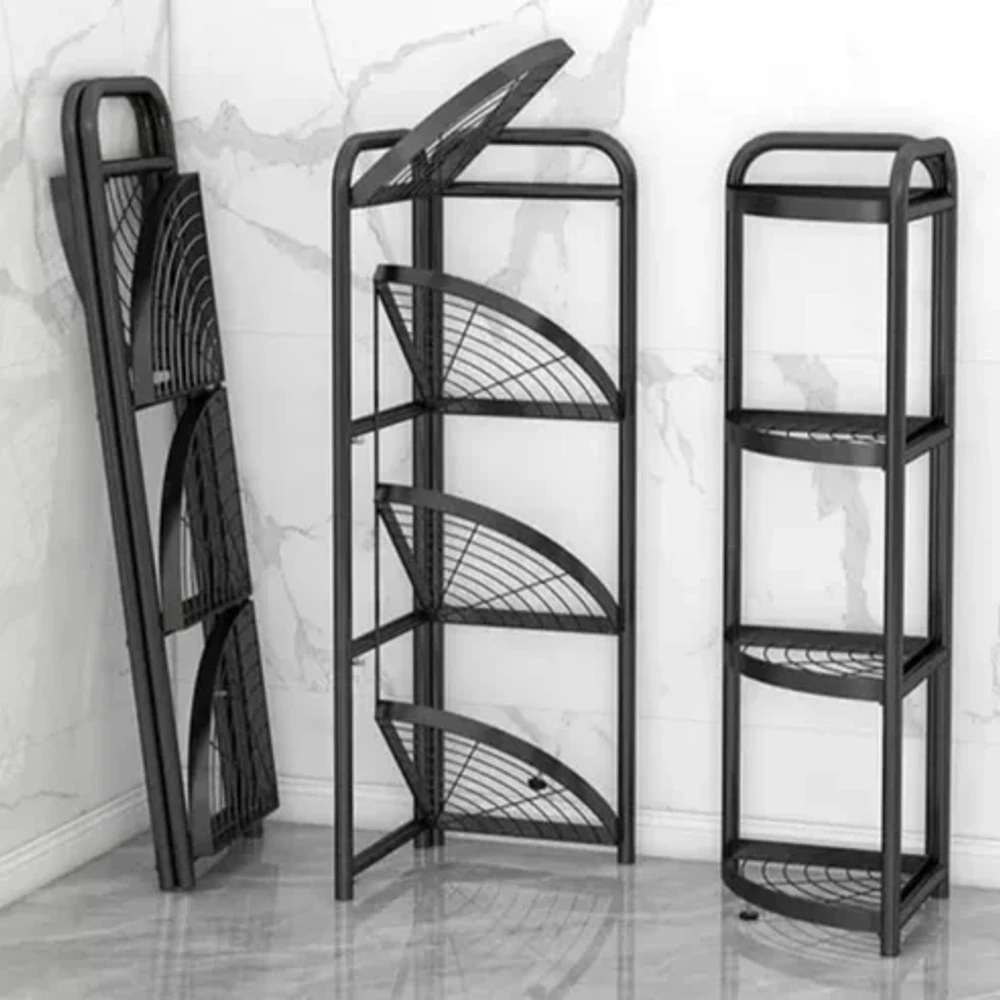 4 Layer Foldable Corner Shelves Rack - Image 3