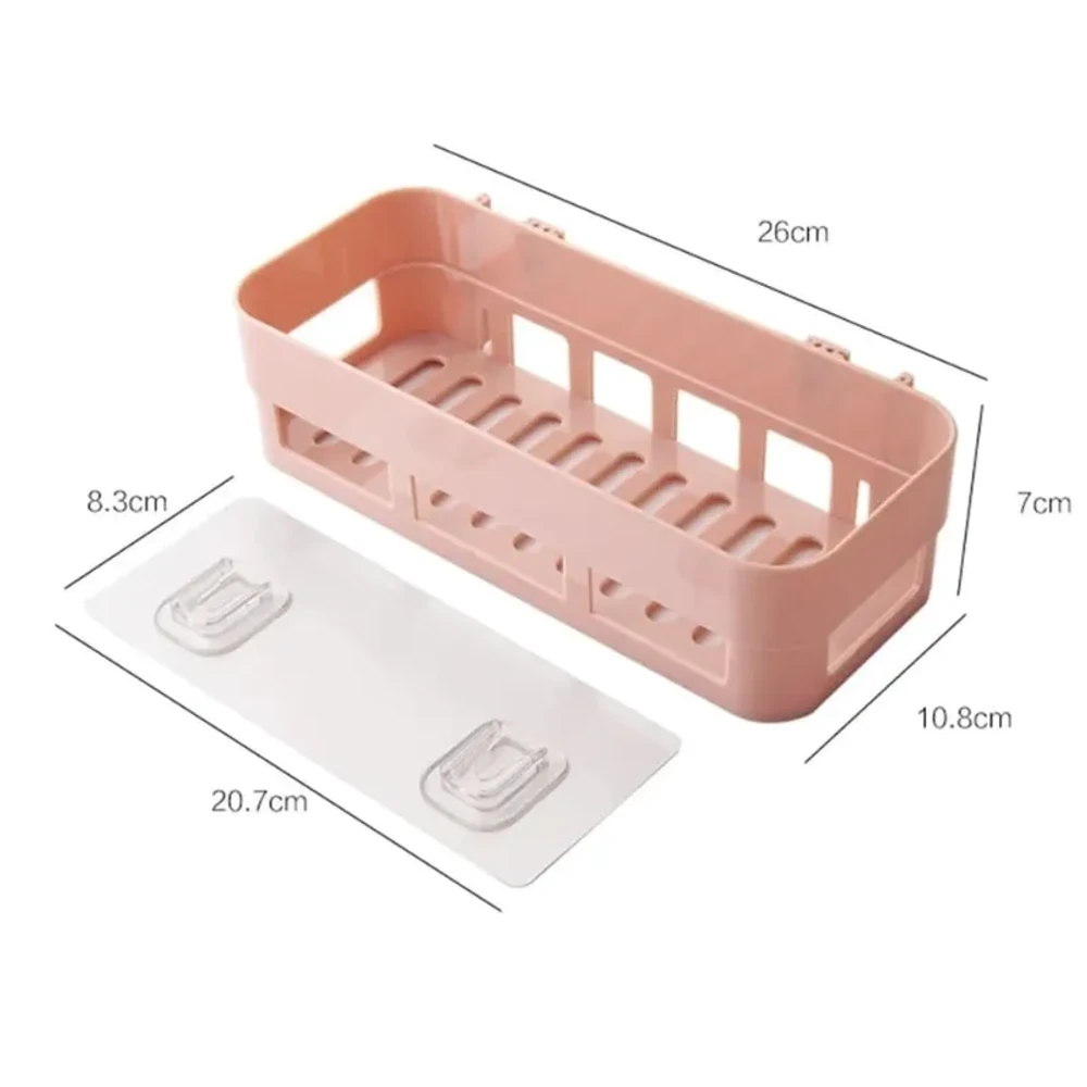Bathroom Kitchen Adhesive Storage Rack Shelf