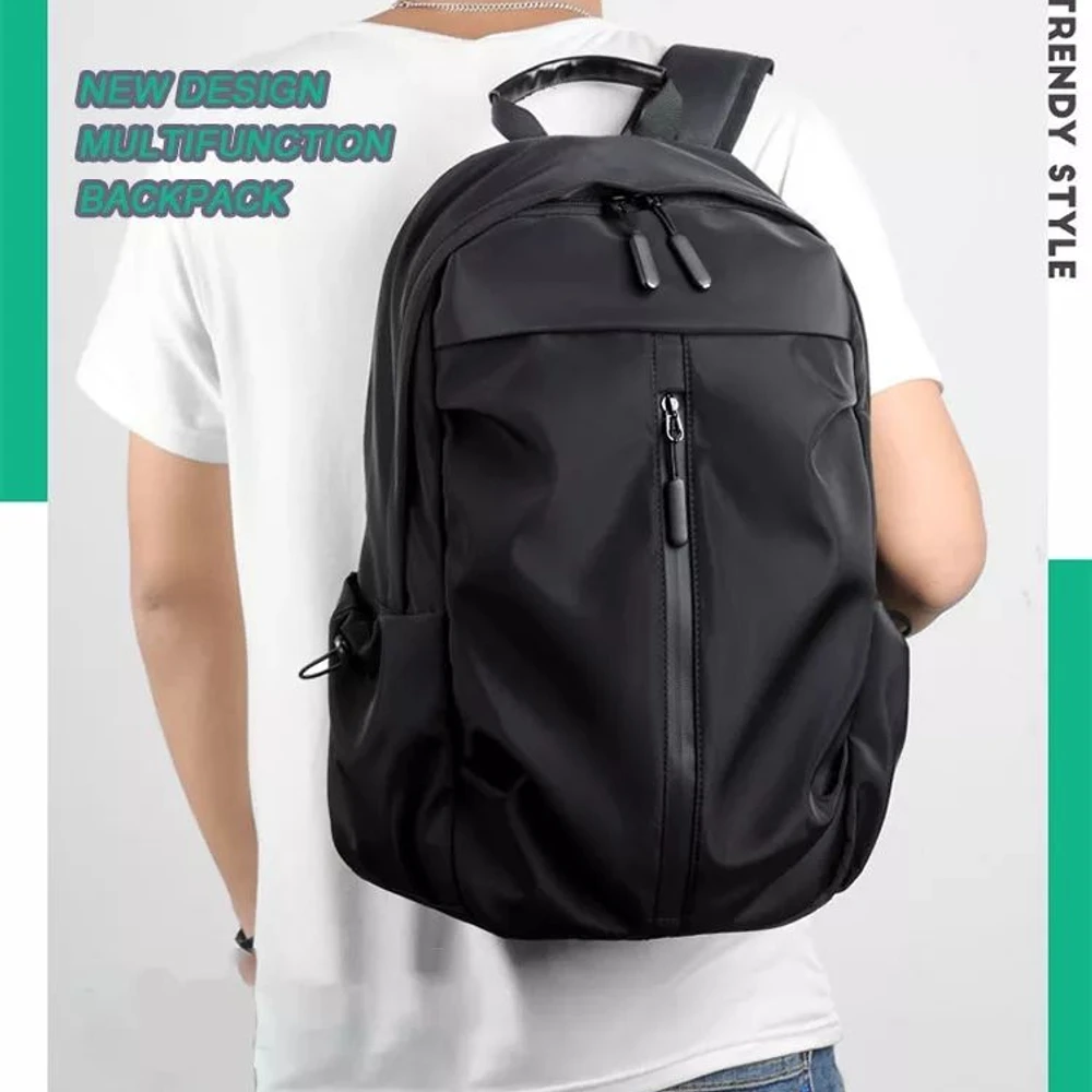 Large Oxford Waterproof Backpack (Black) - Image 3