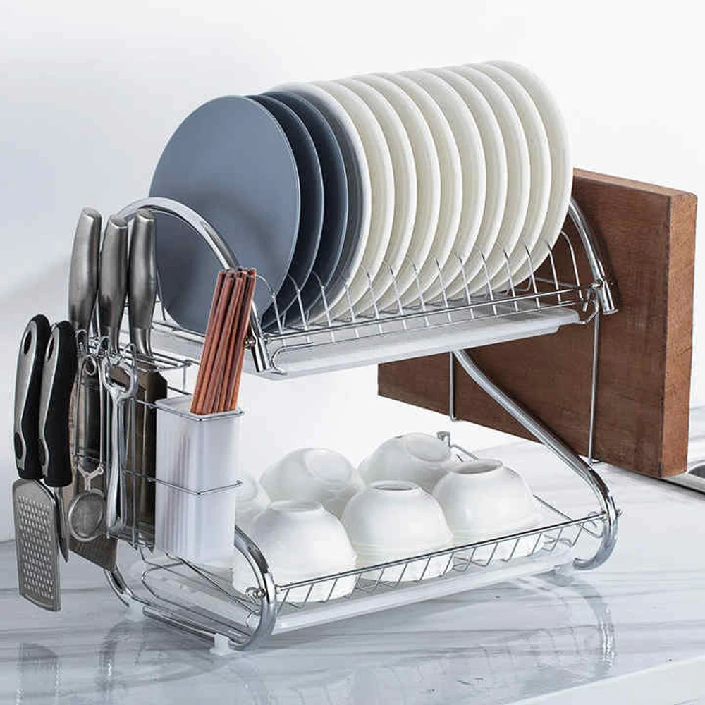 2 Layer Kitchen Dish Rack