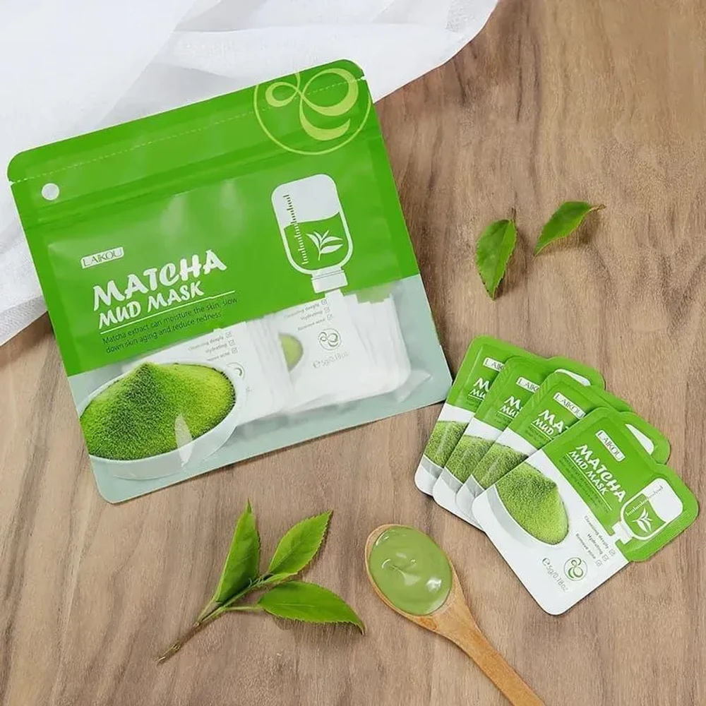 Laikou Matcha Mud Mask ( 5 pc ) - Image 3