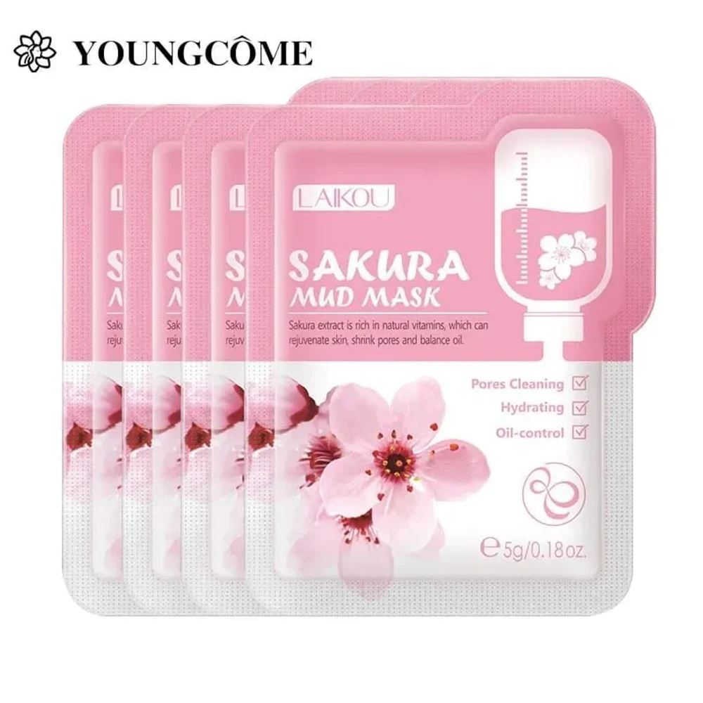 Laikou Japan Sakura Mud Mask (5 Pcs) - Image 4