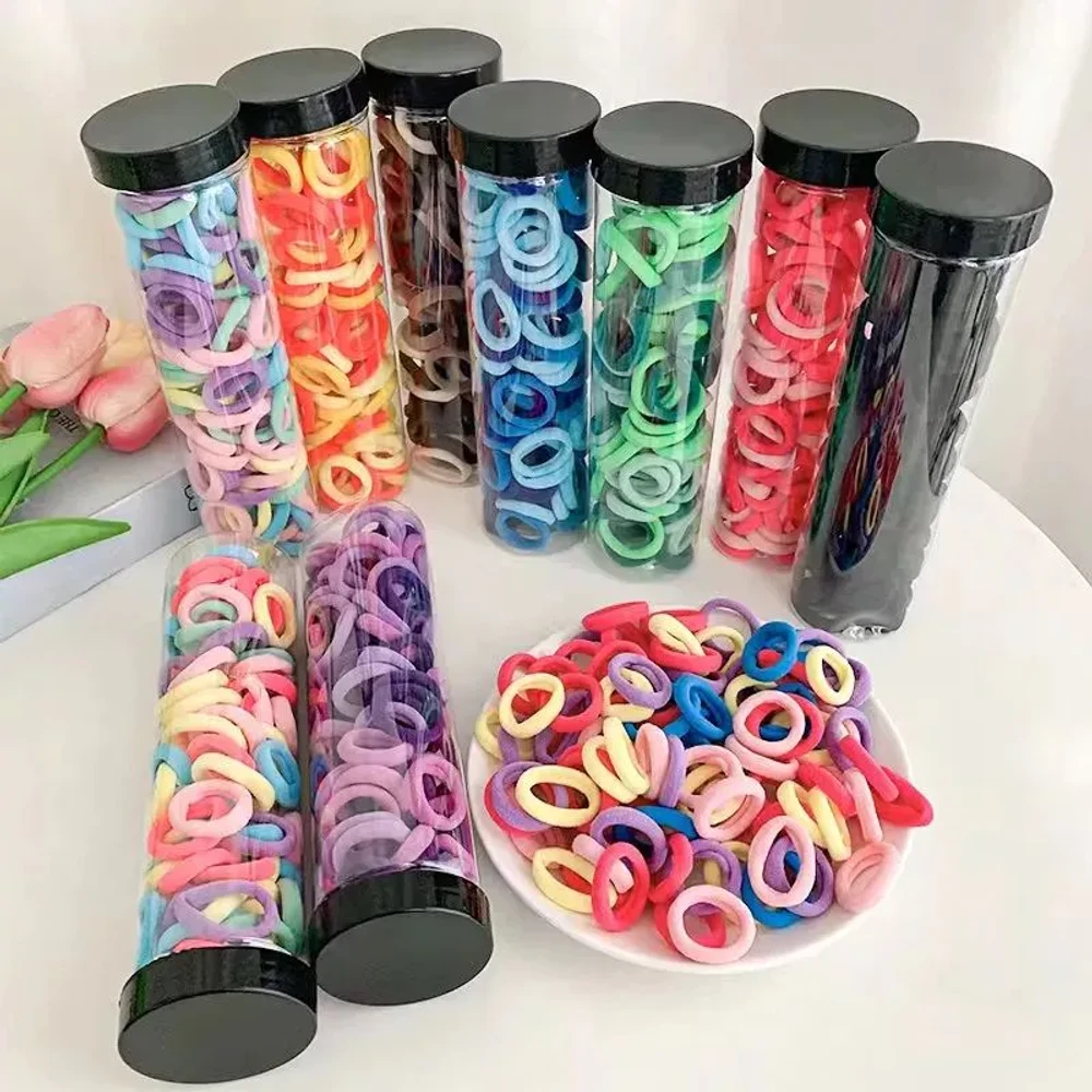 100 Pcs Colorful Rubber Hair Band