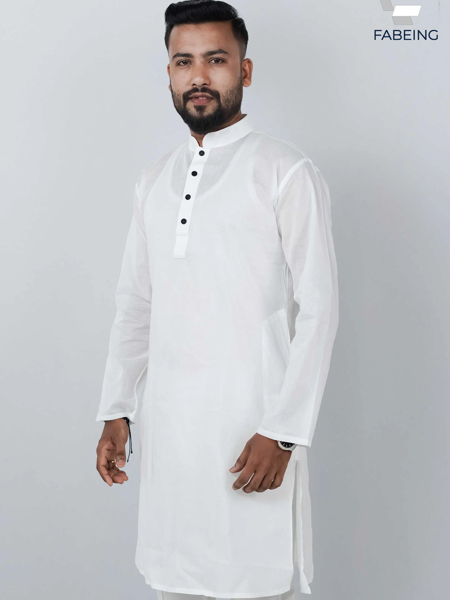 Adi Dhuti Cotton White Panjabi - 101