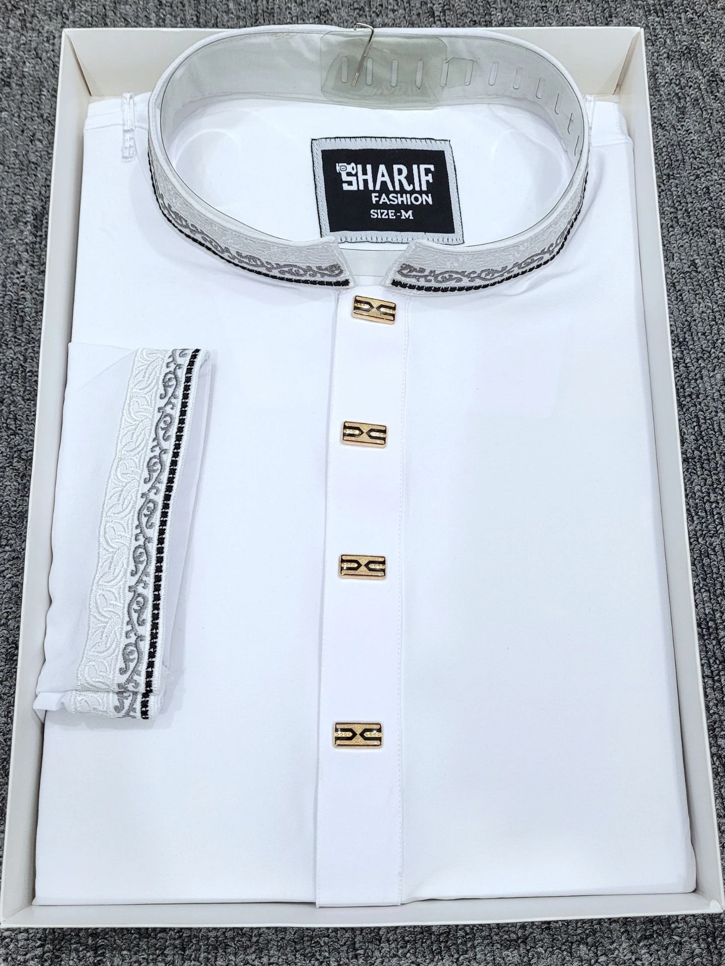 Stretch Fabric Embroidery White D1 - 171