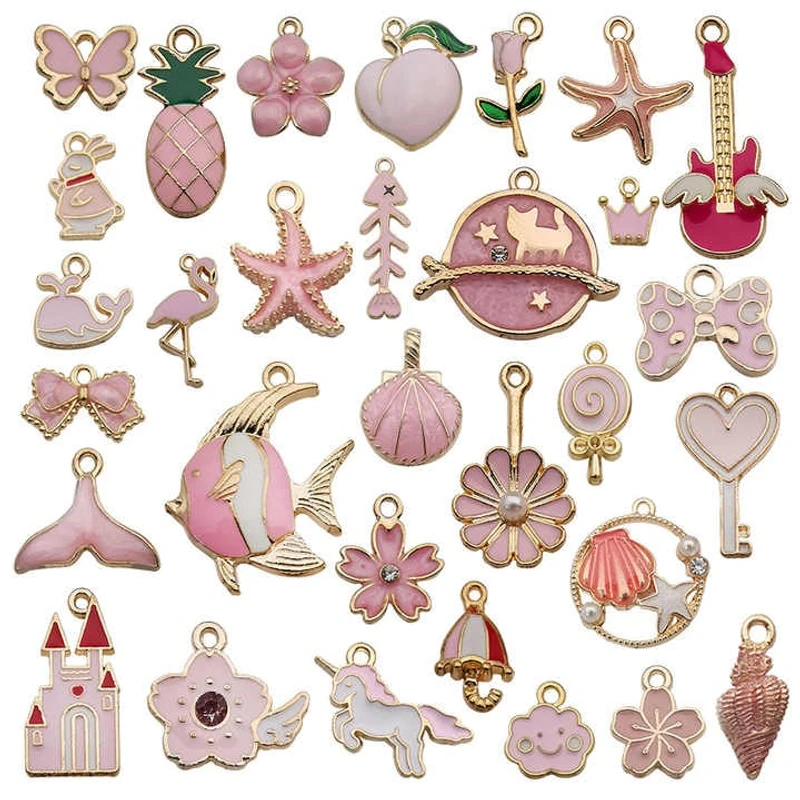 Enamel Alloy Charms সেট - DIY ক্রাফট ও জুয়েলারি
