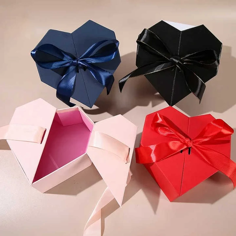 Unique Rose Heart Shaped Box