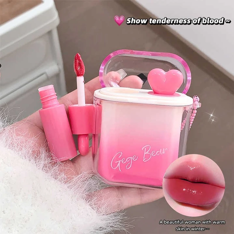 Water Heart Velvet Lip Gloss – Playful, Waterproof & Vegan-Friendly - Image 4