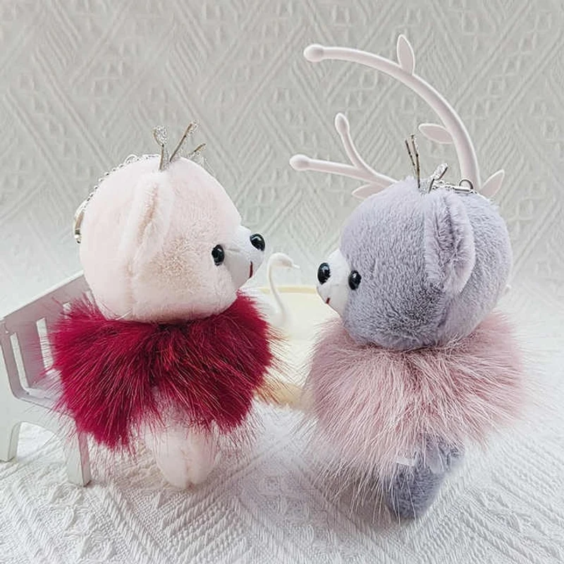 Mini Plush Bear Keychains Animal Keychain Toys - Image 3