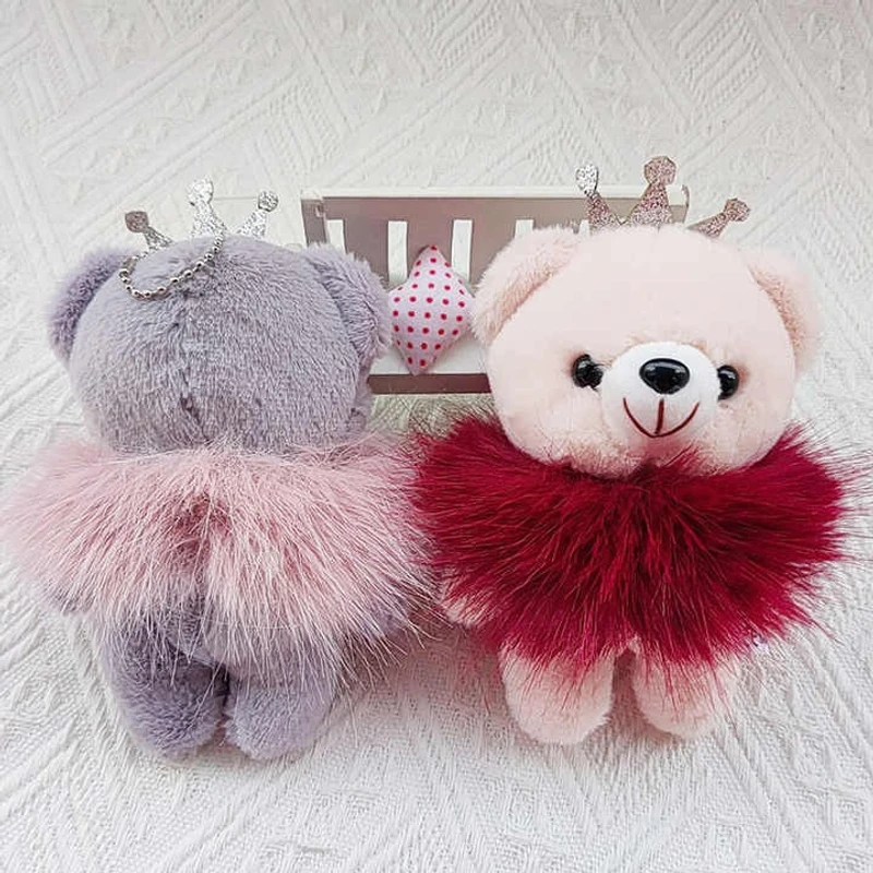 Mini Plush Bear Keychains Animal Keychain Toys - Image 4
