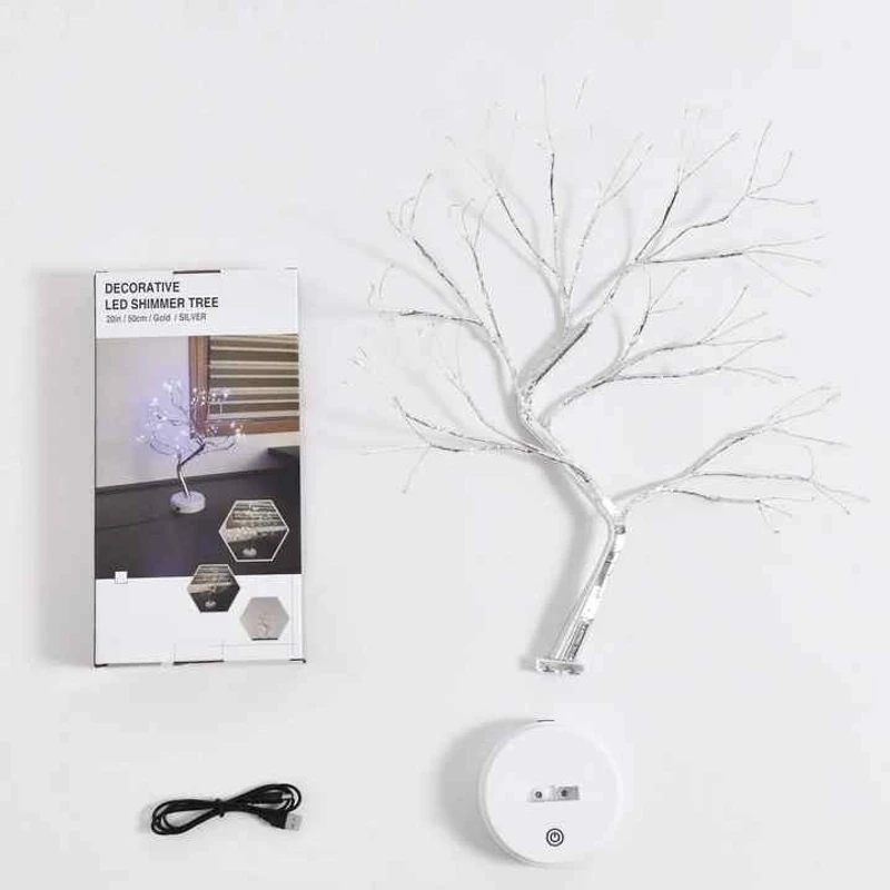 DIY Artificial Tree Lamp | LED Tabletop Bonsai Tree Light for Living Room