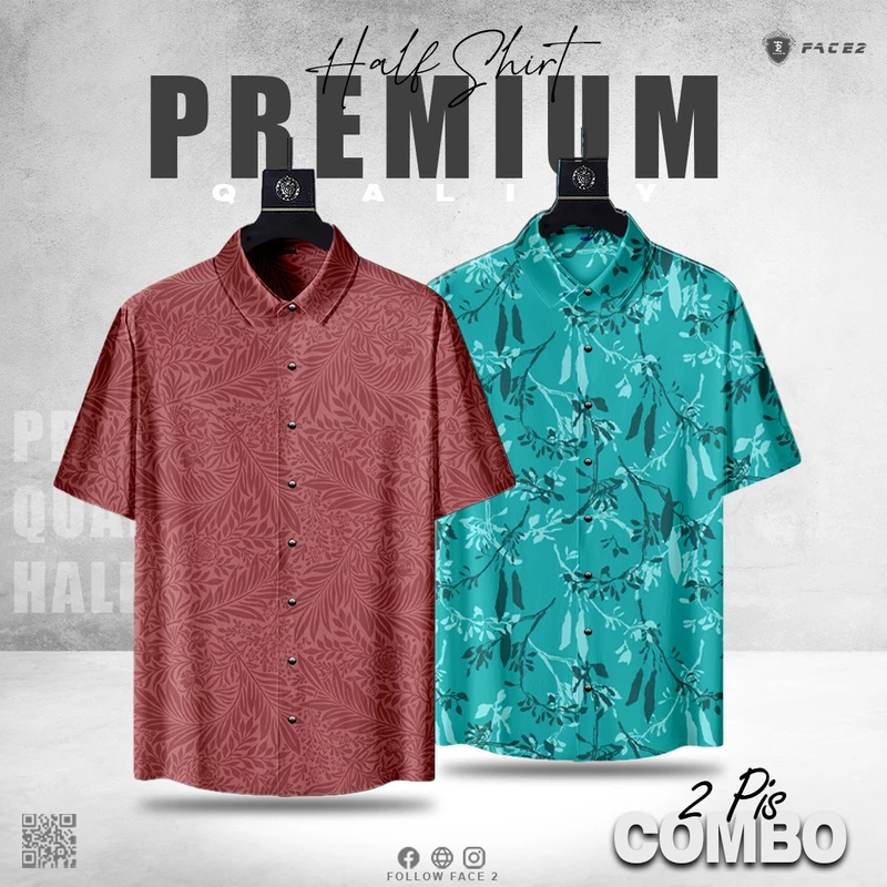 HALF SLEEVE SHIRT 2PC COMBO (153+206)