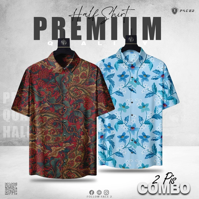 HALF SLEEVE SHIRT 2PC COMBO (43+226)