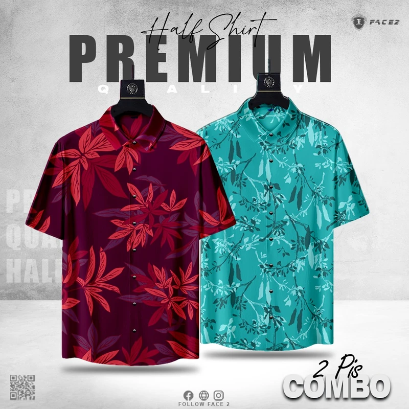 HALF SLEEVE SHIRT 2PC COMBO (239+206)