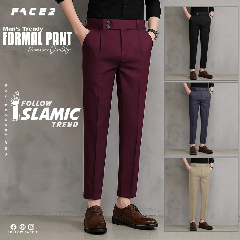 Mens Premium Formal Pant ( Maroon color )