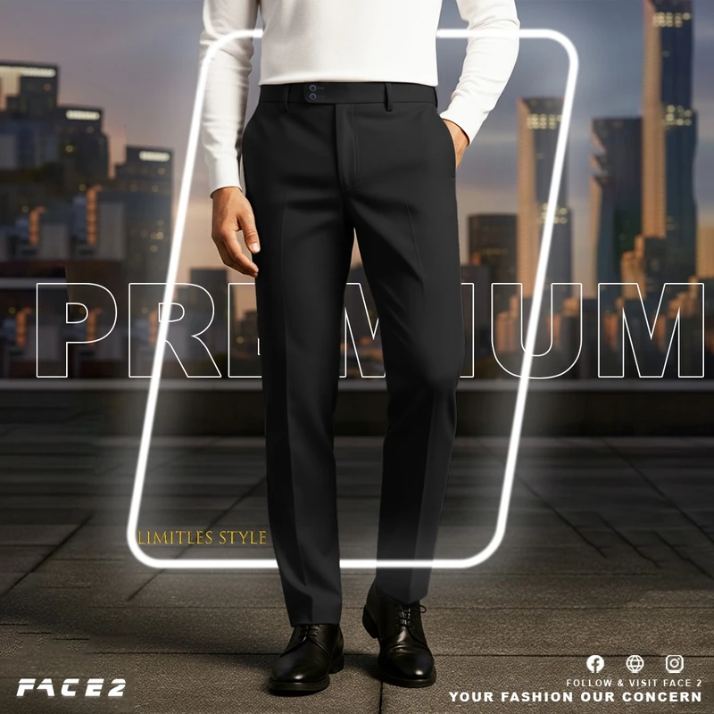 Mens Premium Formal Pant ( Black color )