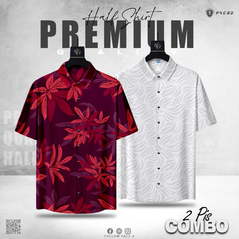 HALF SLEEVE SHIRT 2PC COMBO (239+296)