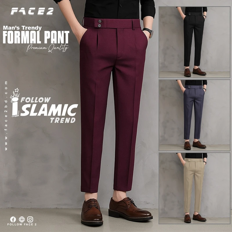 Mens Premium Formal Pant ( Maroon color )