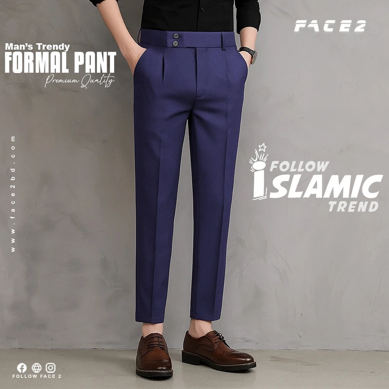 Mens Premium Formal Pant ( Blue color )