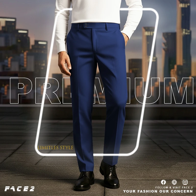 Mens Premium Formal Pant ( Blue color )